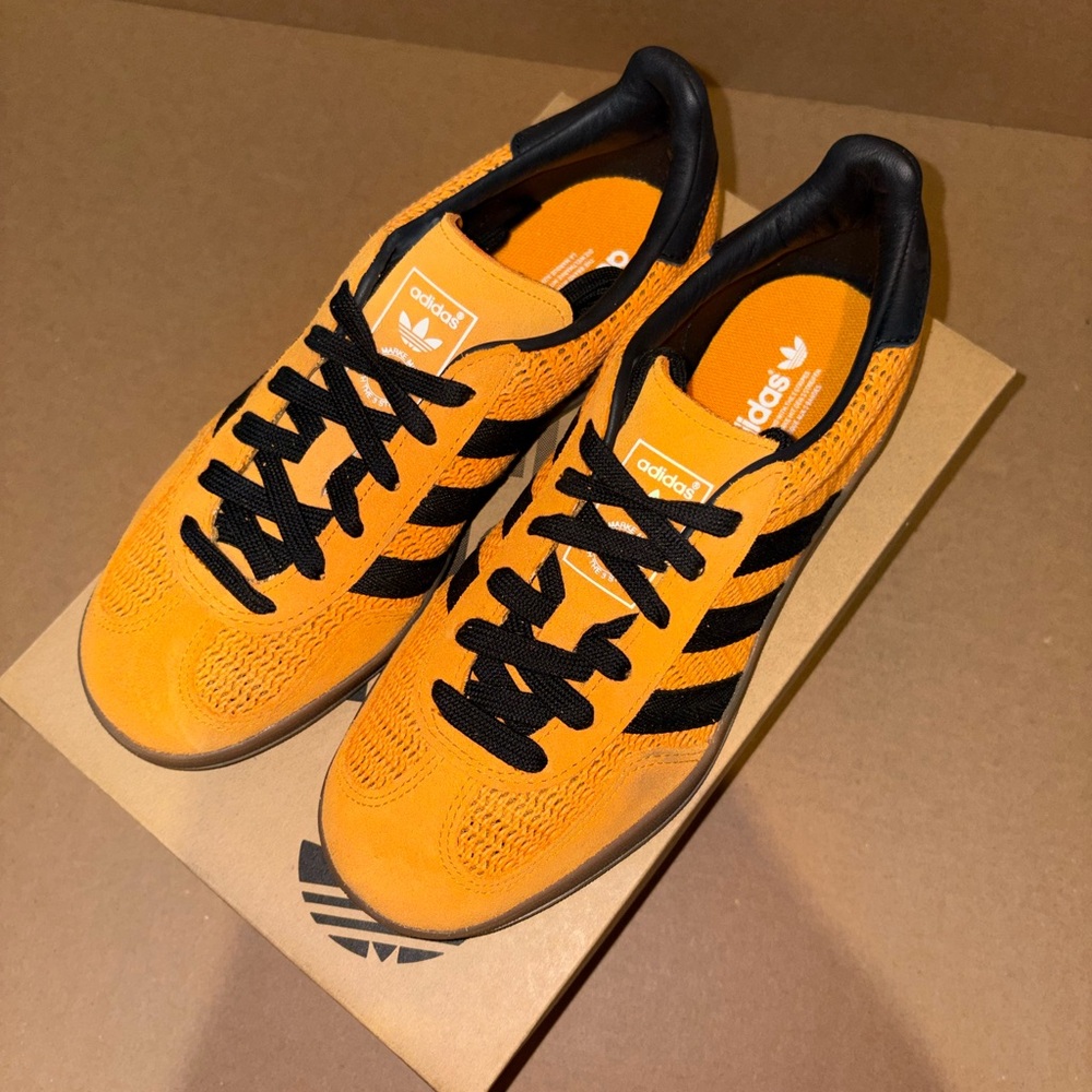 Adidas Gazelle Indoor Orange with Black Stripes